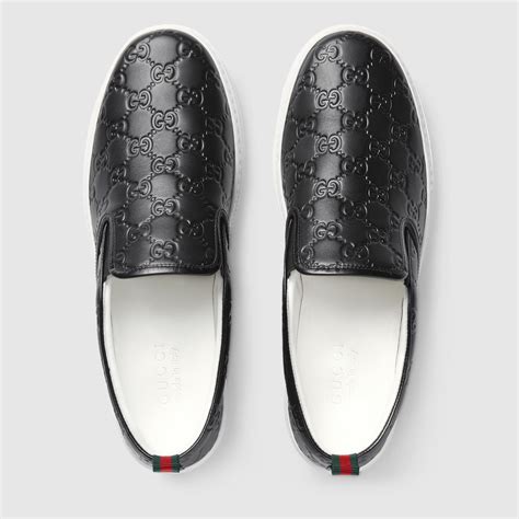 black mens gucci shoes|Gucci men's slip on shoes.